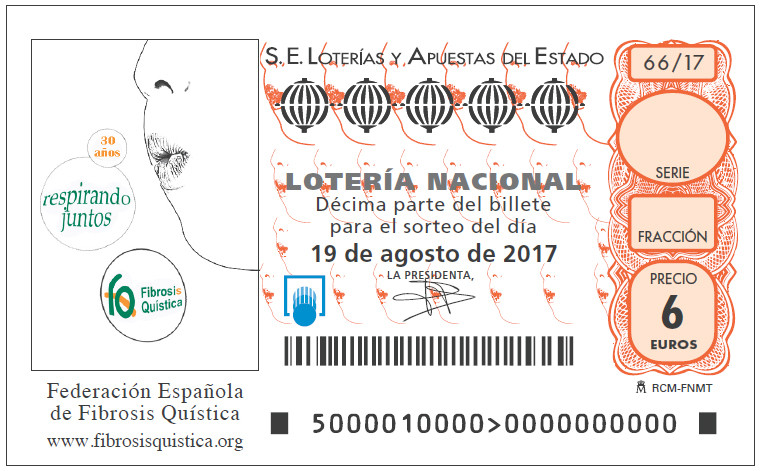 federacion española fibrosis quistica dibujo de la loteria nacional conmemorando el 30 aniversario de la federacion