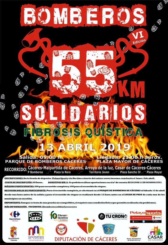 federacion española fibrosis quistica la marcha de bomberos solidarios de caceres recorrera 55 kilometros por la fibrosis quistica