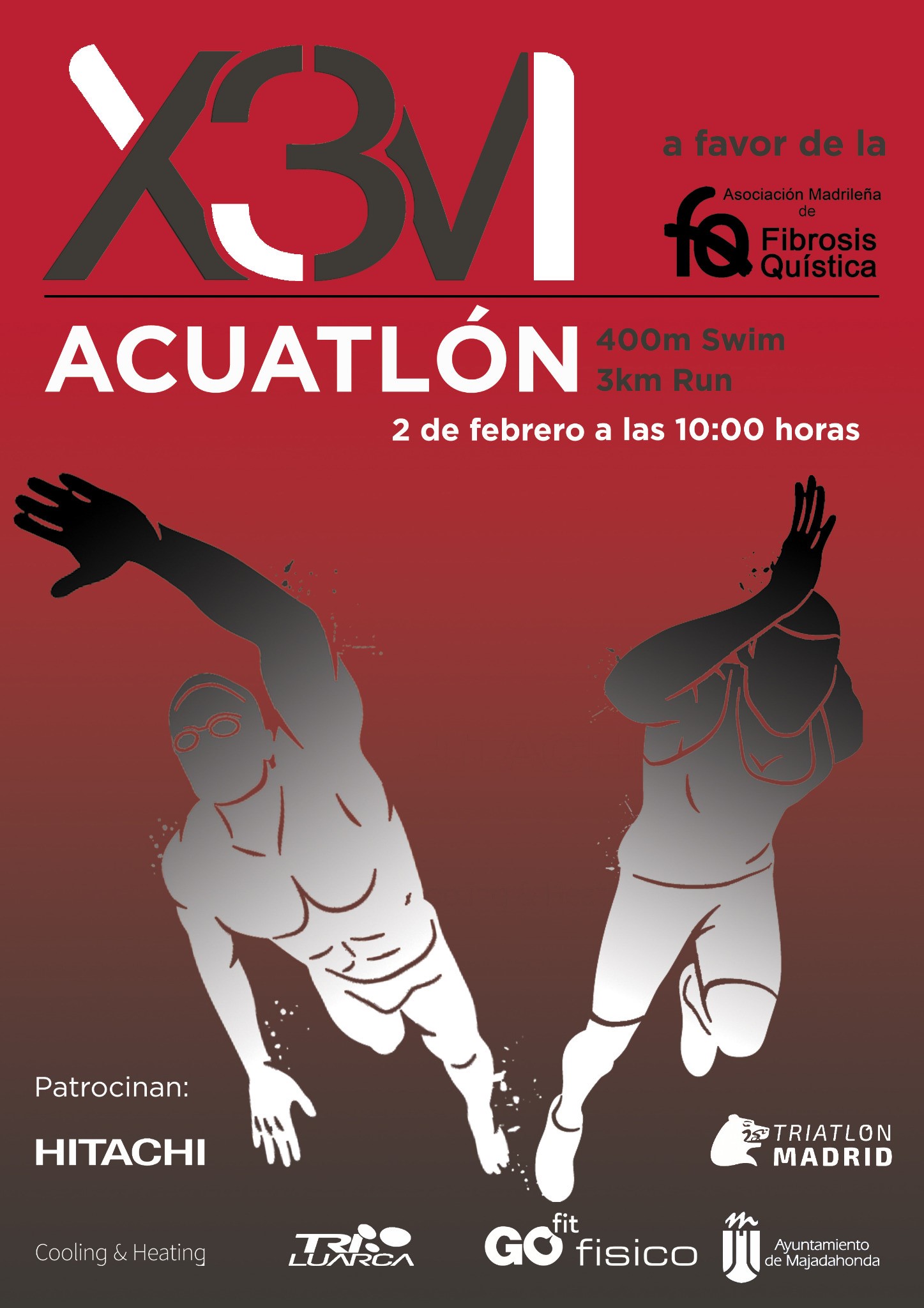 federacion española fibrosis quistica se prepara la iii edicion del acuatlon x3m triatlon a favor de la asociacion madrilena de fq